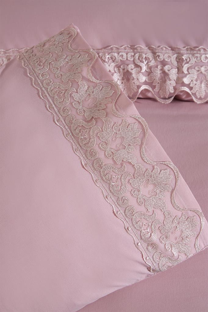 Picture of Fransız Dantelli Neriman Çeyizlik Nevresim Takımı Pudra