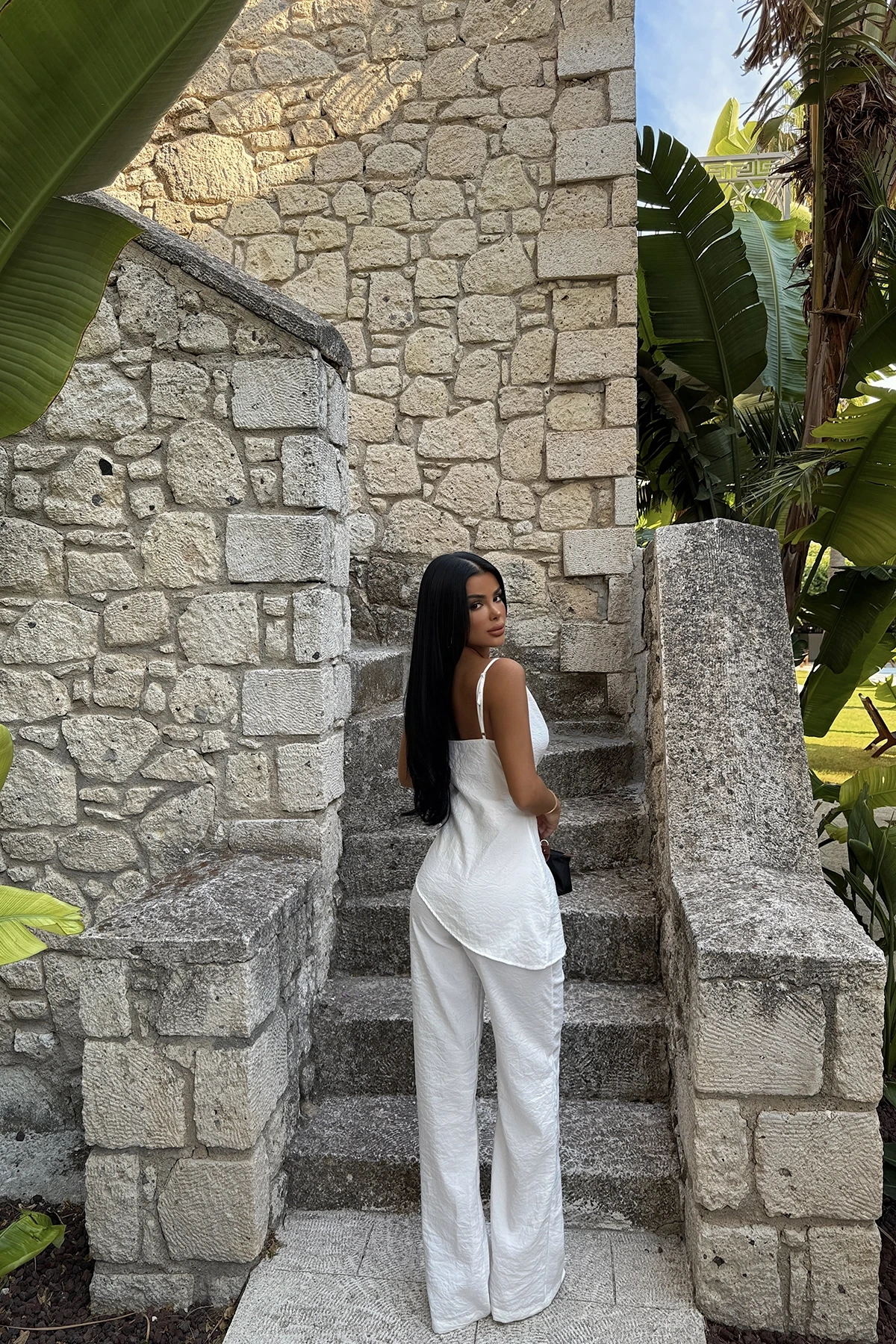 Picture of White Suspender Set