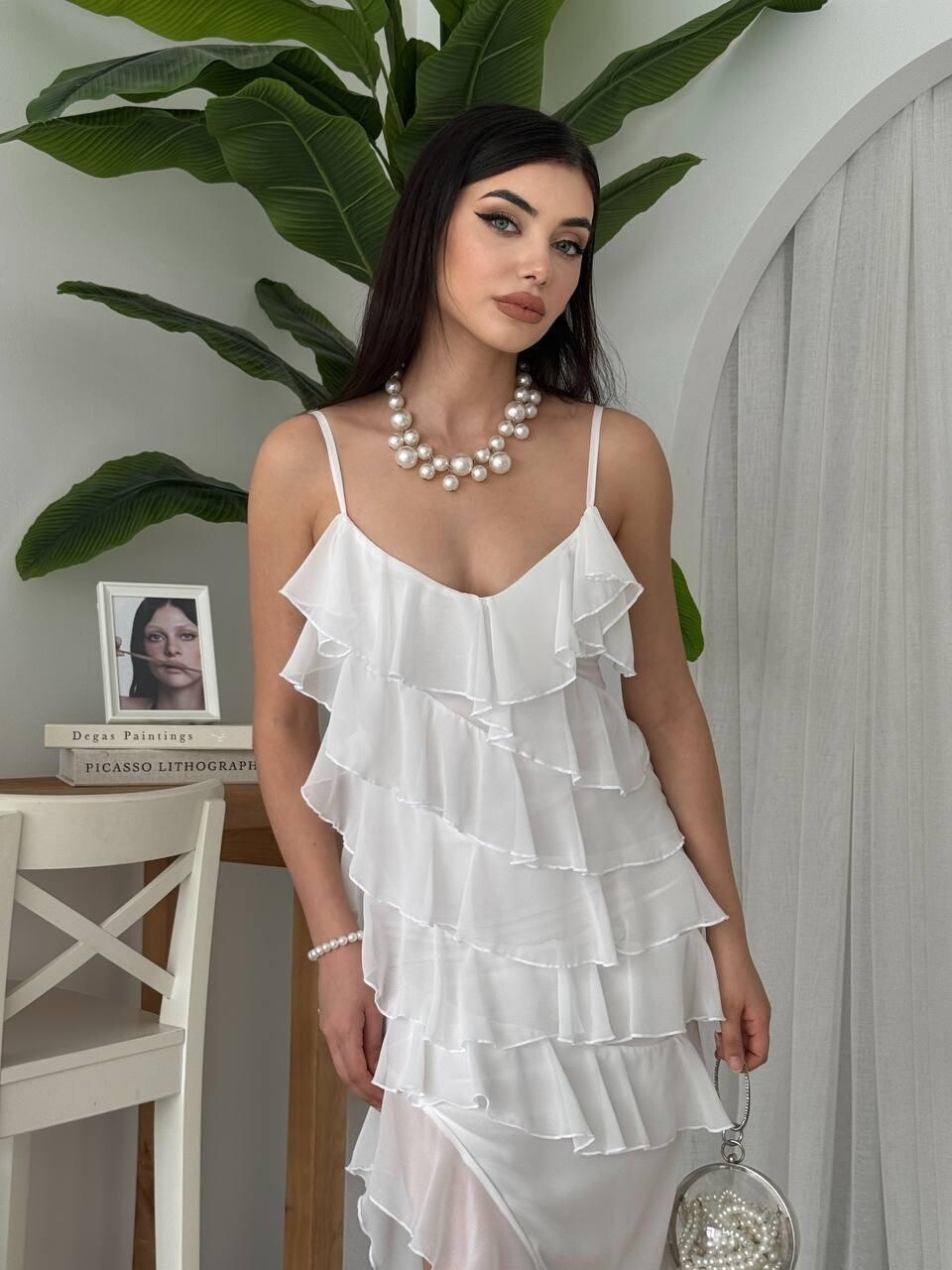 Picture of Ples Yırtmaç Detaylı Elbise