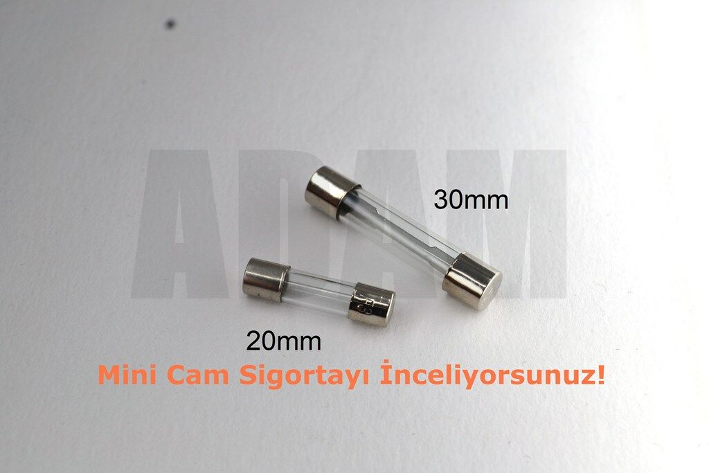 Picture of 100 Adet 10 Amper Mini Cam Sigorta 10A 5X20mm MT-CAM2010