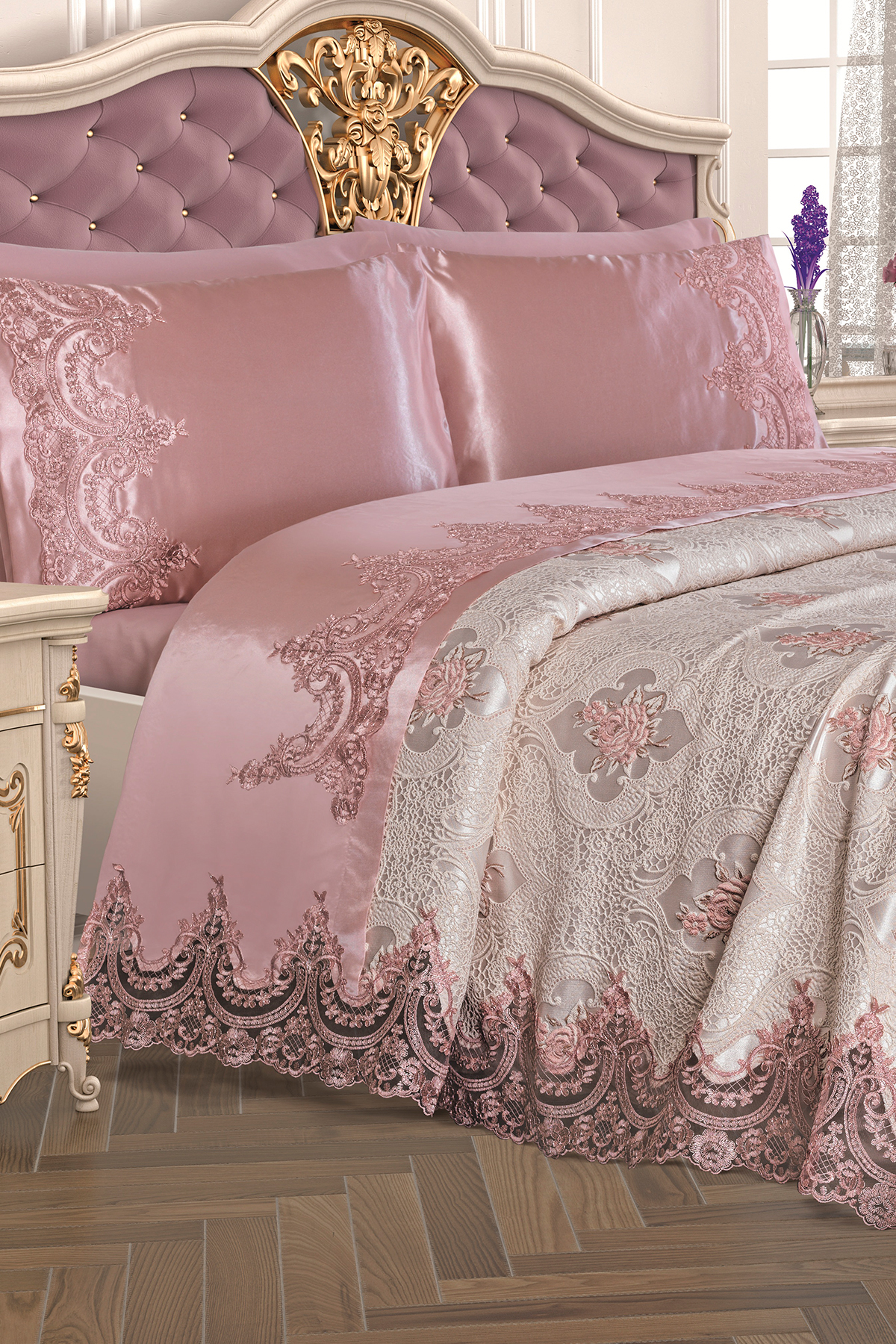 Picture of Fransız Güpürlü Eylül Pike Takımı Pudra