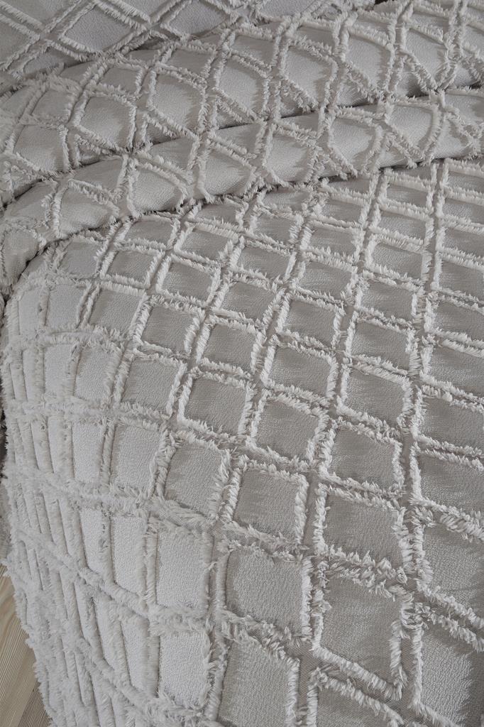 Picture of Çeyiz Diyarı Vesya 2 Parça Tek Kişilik Pike Takımı Gri