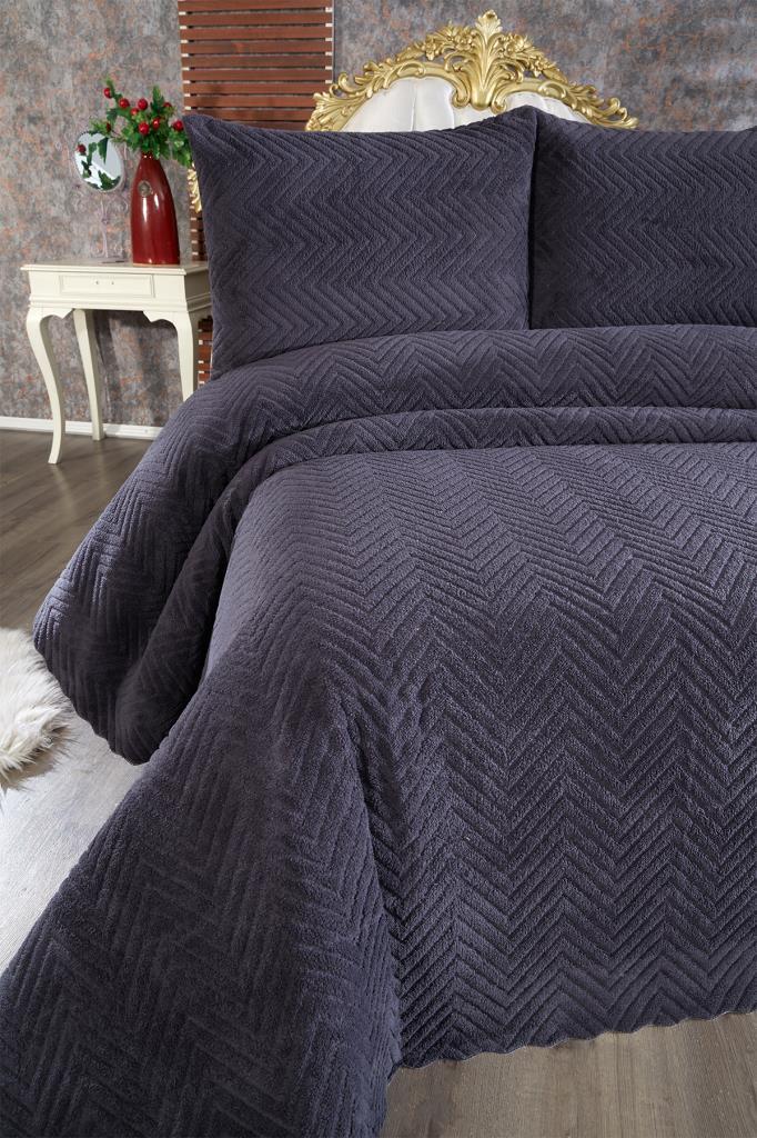 Picture of Ultrasonik Welsoft Çift Kişilik Yatak Örtüsü 230x250 Antrasit