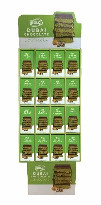 Picture of PISTACHIO KADAYIF FILLED MILK CHOCOLATE 200g (STAND)