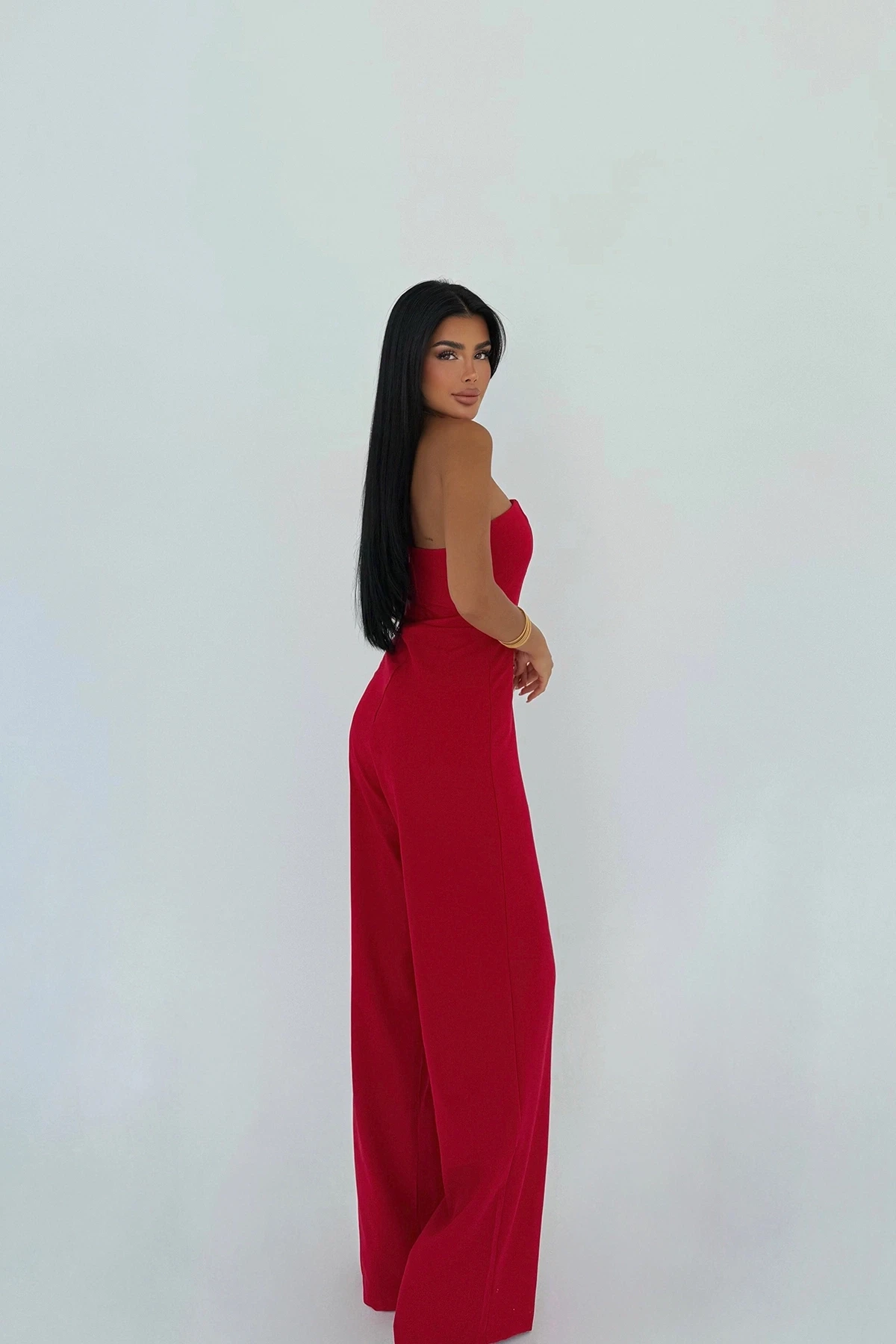 Picture of Red Strapless Jumpsuit