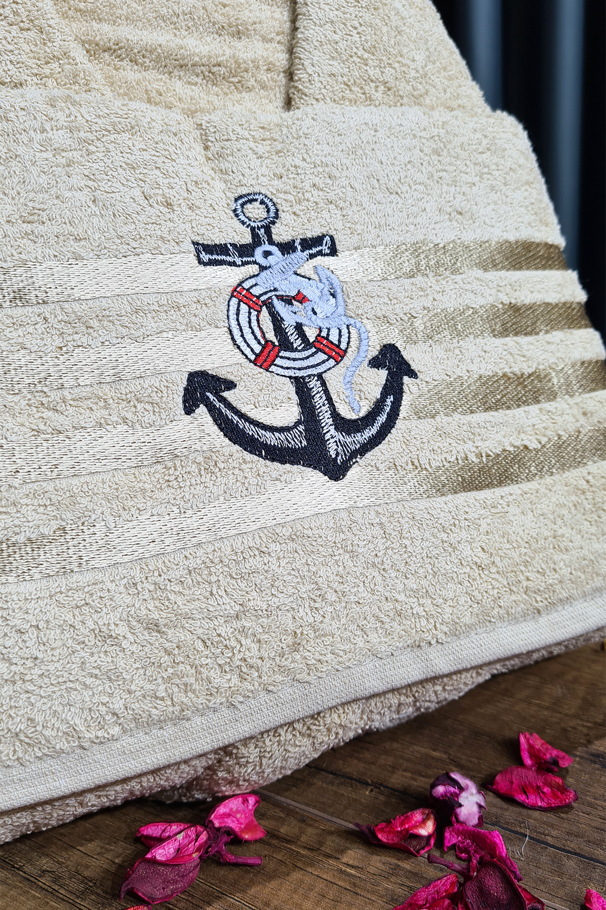 Picture of Denizci Erkek Bornoz Seti Cappucino