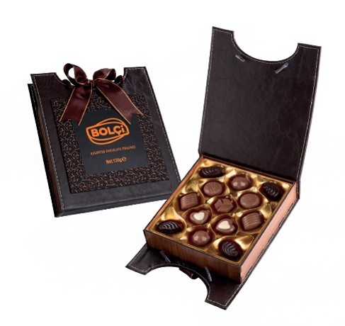 Picture of WOOD & LEATHER BAG BOX 130g (BRONZE)