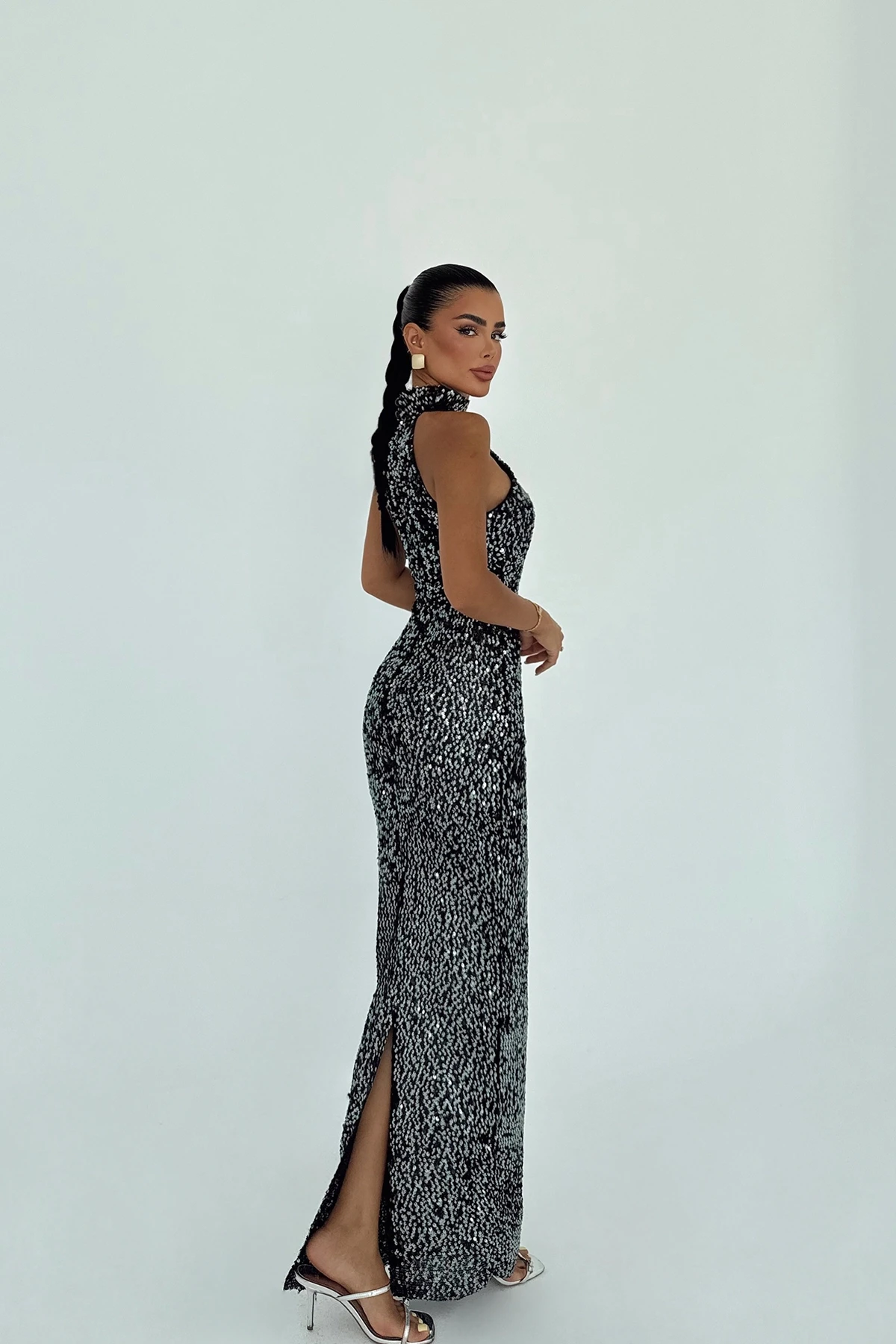 Picture of Turquoise Shion Sequined Dress