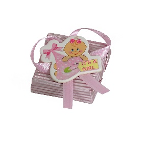 Picture of IT'S A GIRL - GIANDUJA FILLED MILK CHOCOLATE 1,8Kg