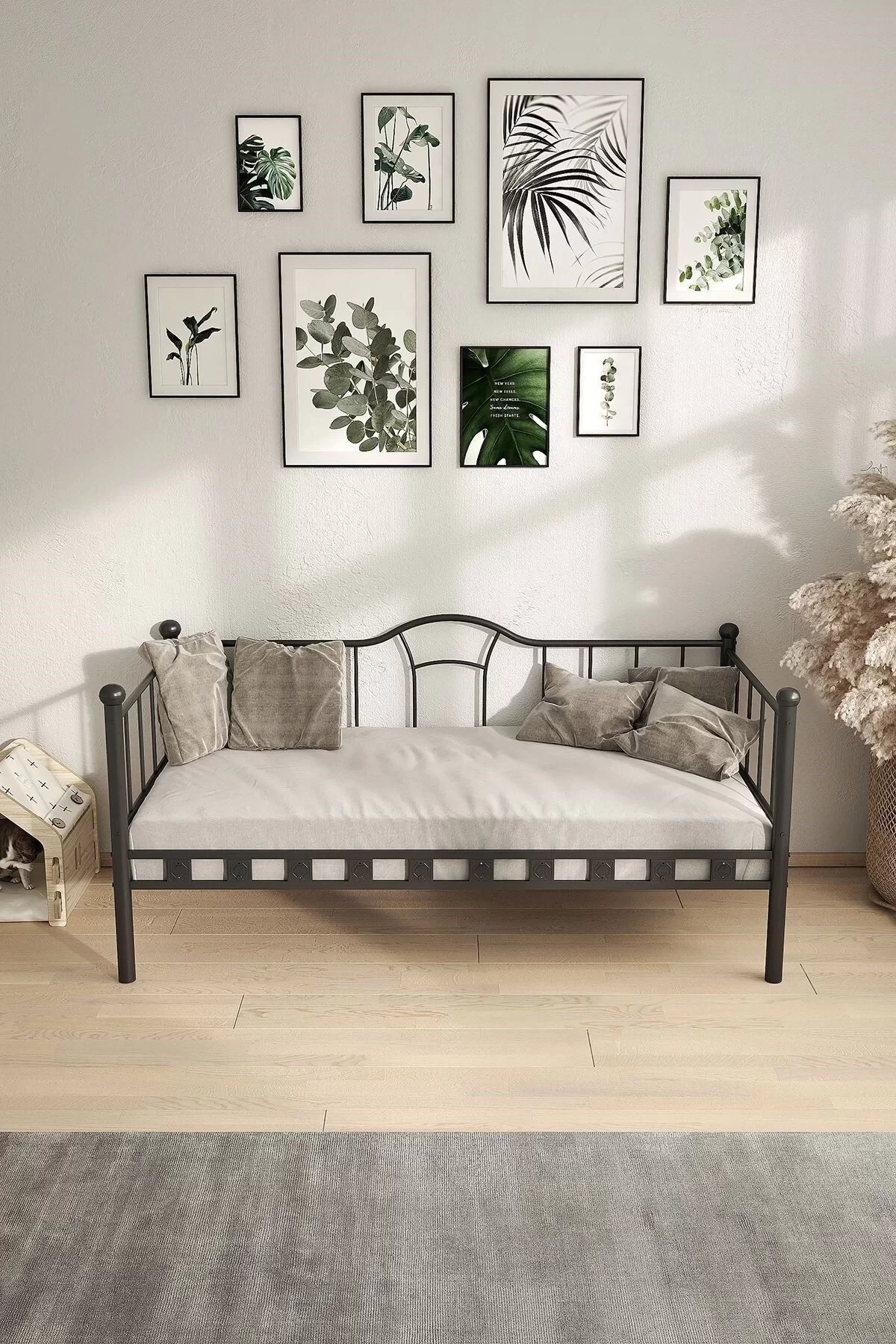 Picture of Kamelya Sedir Metal Karyola Siyah