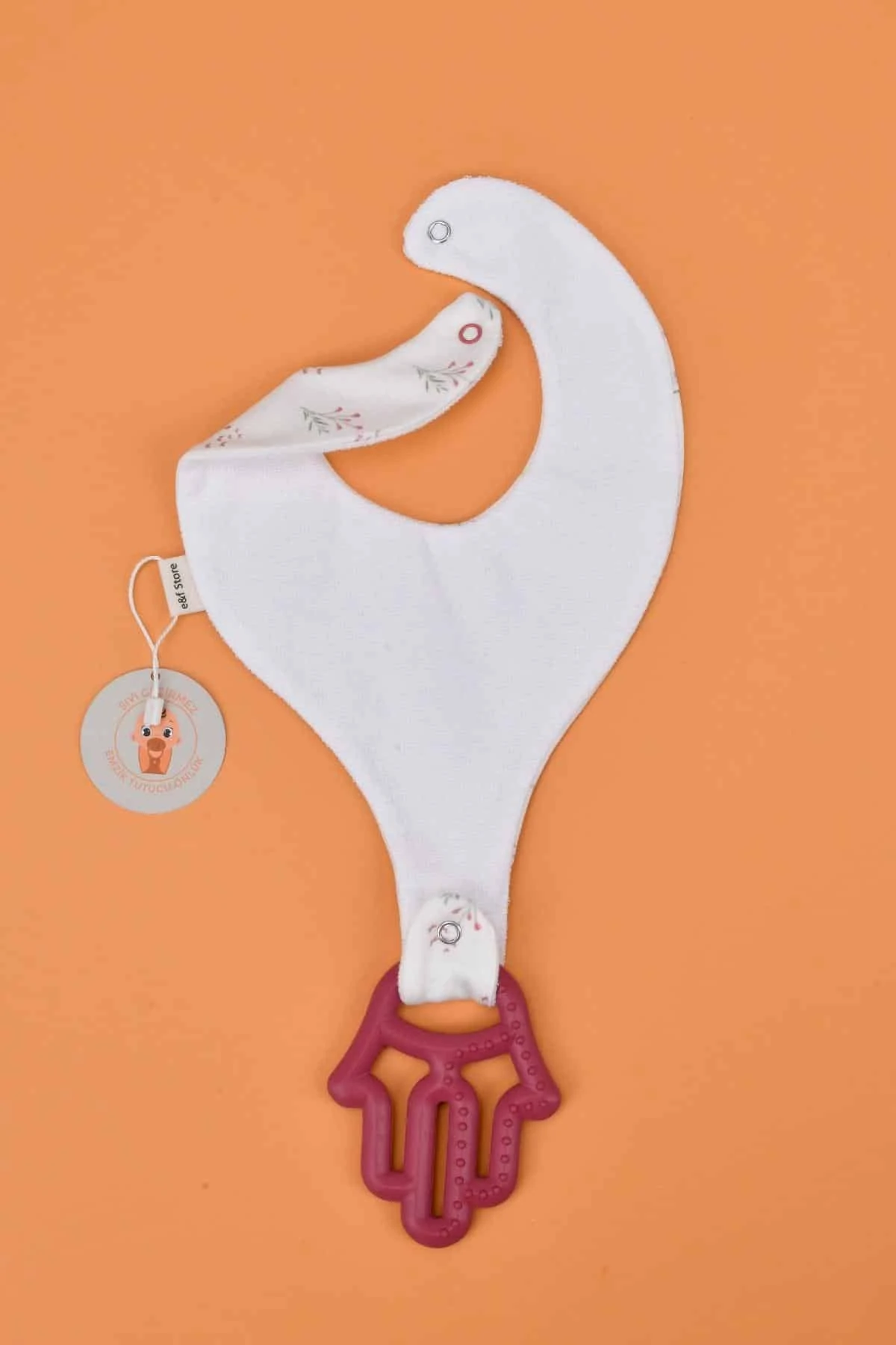 Picture of İkinci Şans - Sıvı Geçirmez Emzik Tutucu Mama Önlüğü - Çiçek Buketi