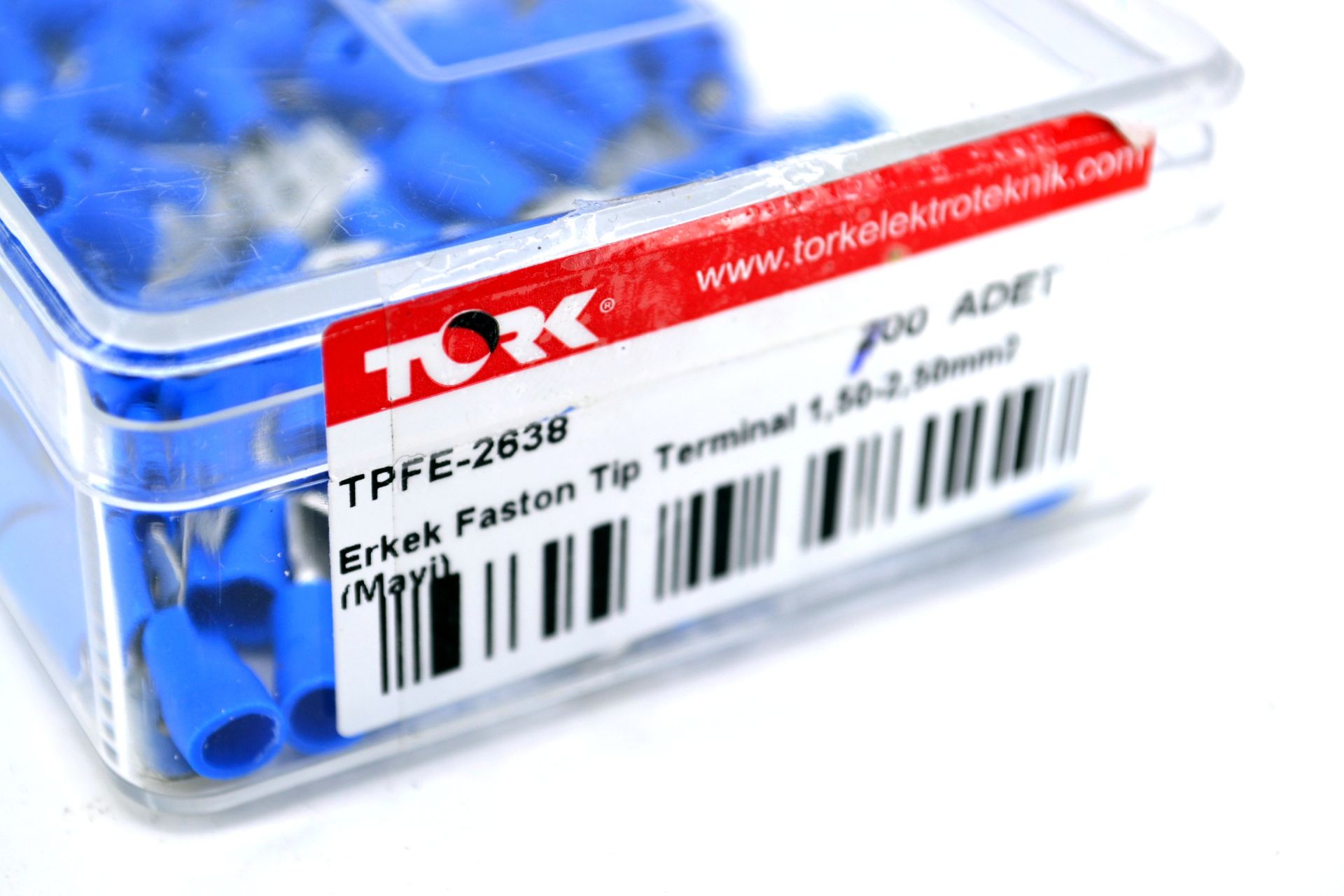 Picture of 200 Adet 1,50-2,50mm Kablo Ucu 6,3 Erkek Mavi Izolasyonlu Sıkmalı MT-SKEM63