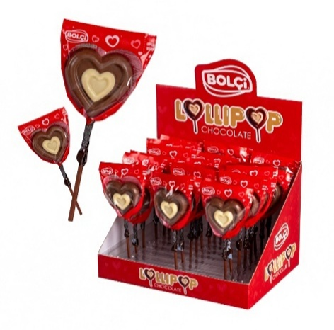 Picture of MILK CHOCOLATE HEART LOLLIPOP 24g