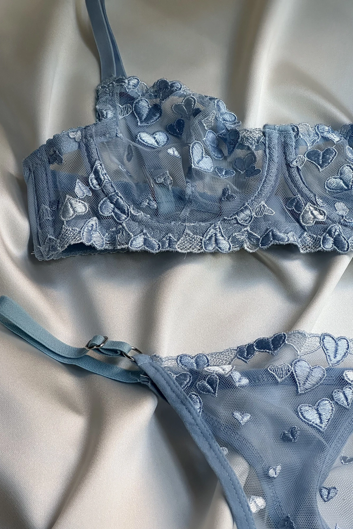 Picture of Blue Floral Detailed Underwear