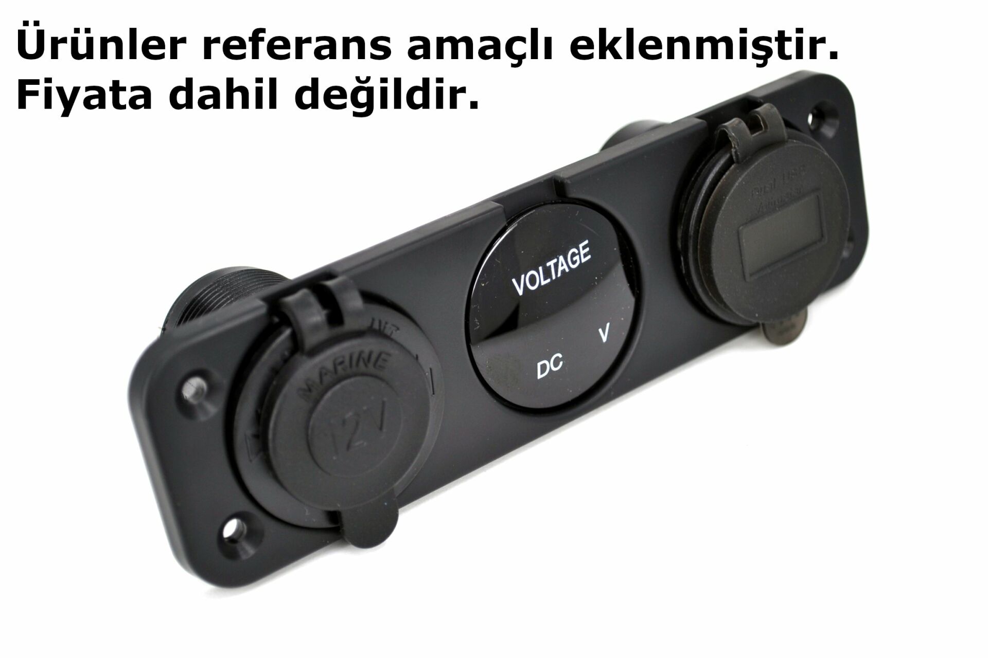 Picture of 3 Yuvarlak Delikli Pano Montaj Port Plastik Yuva Çakmak USB Panel MT-SK63