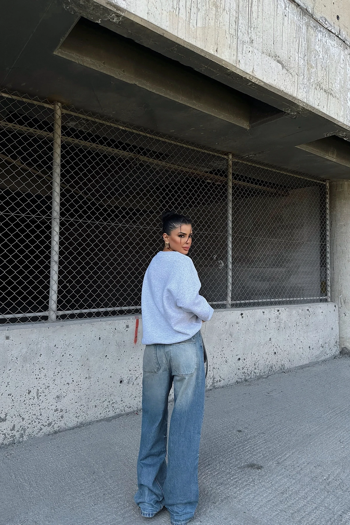 Picture of Gray A Embroidered Sweat