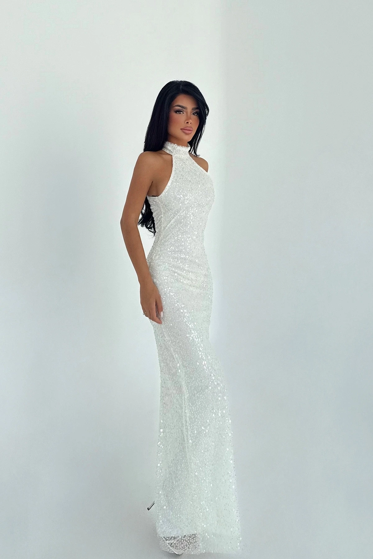 Picture of White Shion Sequined Dress