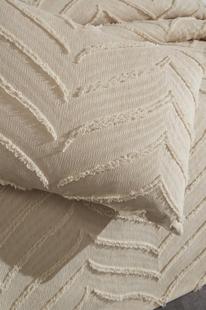 Picture of Çeyiz Diyarı Sementina 3 Parça Çift Kişilik Pike Takımı Bej