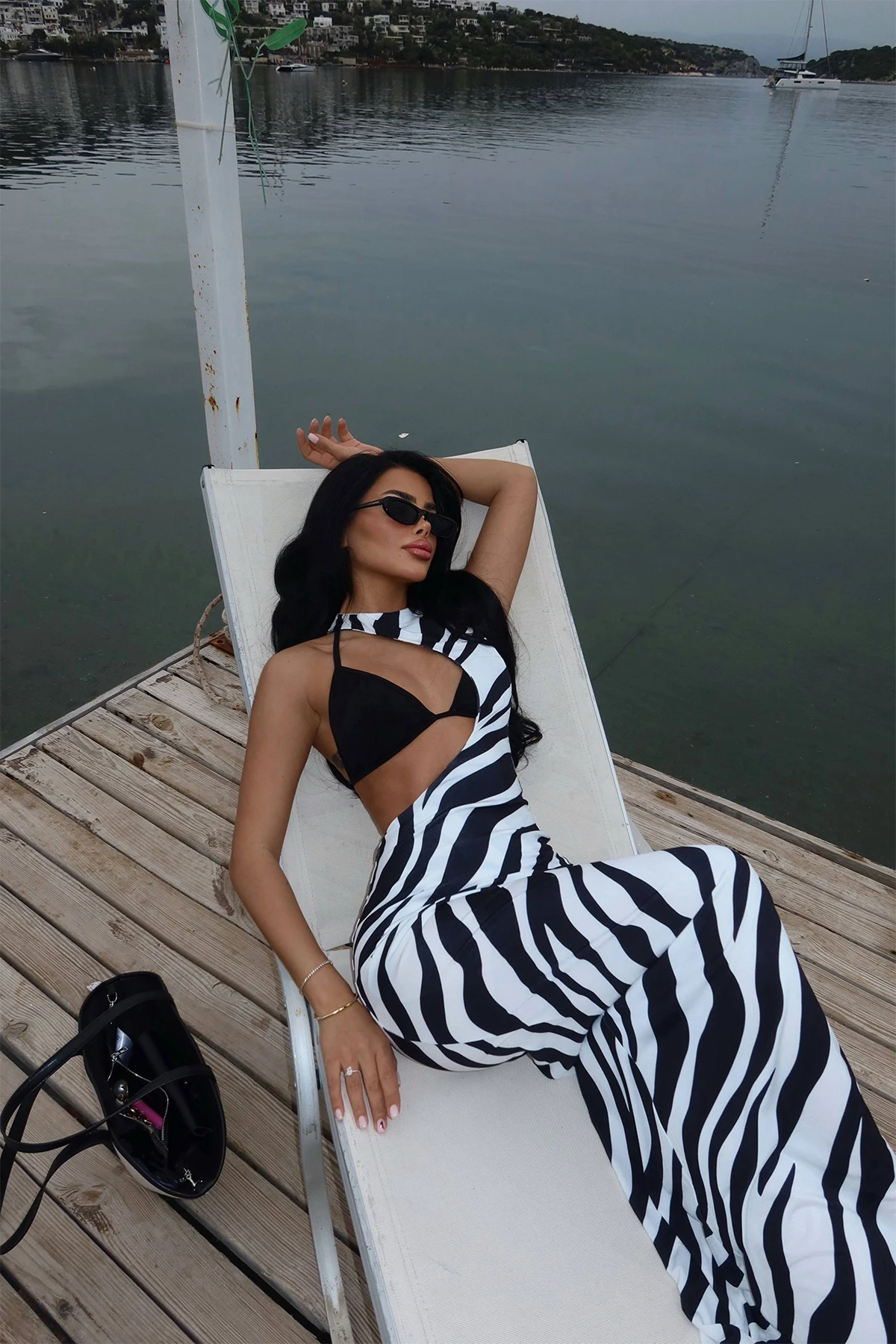 Picture of Black Santinara Pareo Dress