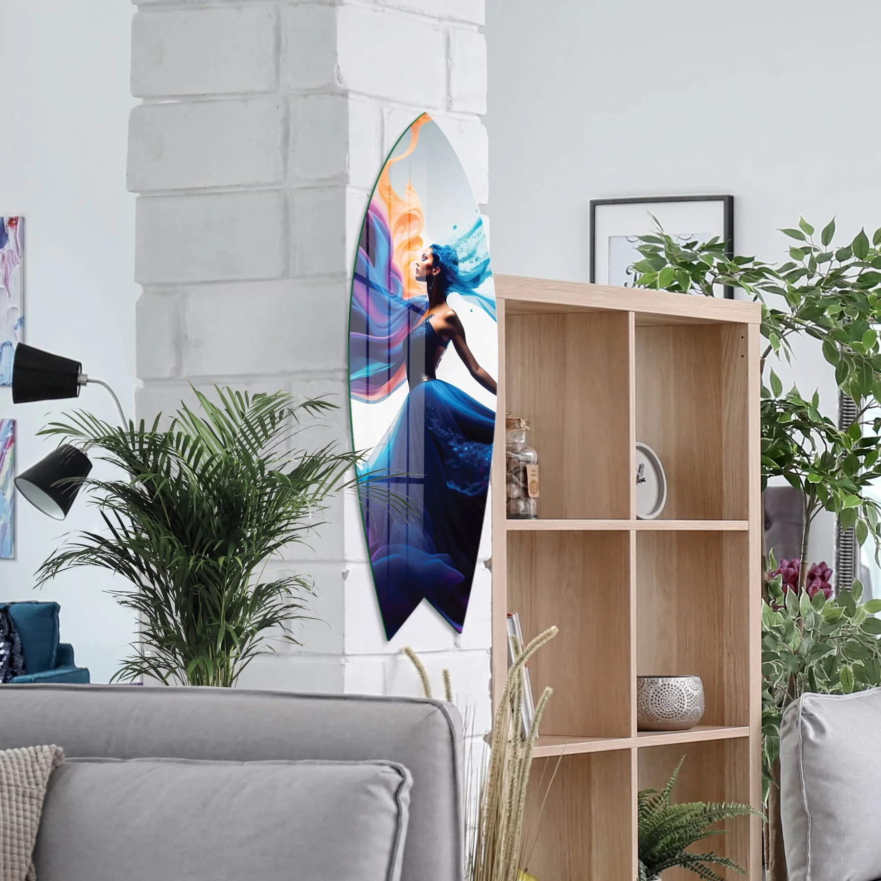 Picture of Decovetro ST 4123 Dekoratif Cam Sörf Tahtası 33x100 Cm