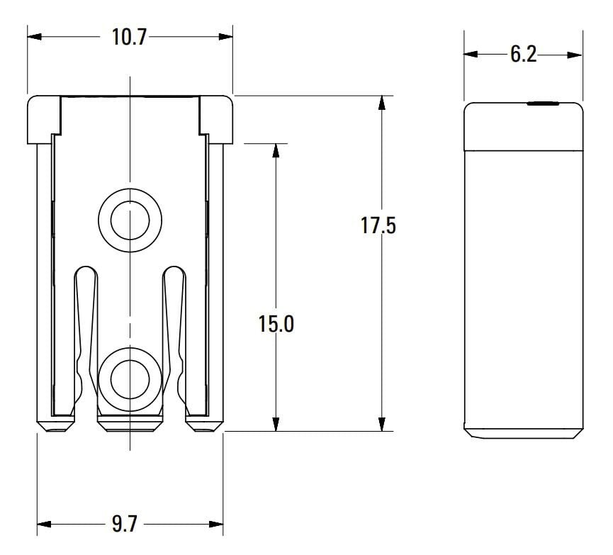 Picture of M Kasa Oluklu Sigorta 40 Amper Yeşil MCASE Cartridge 40A