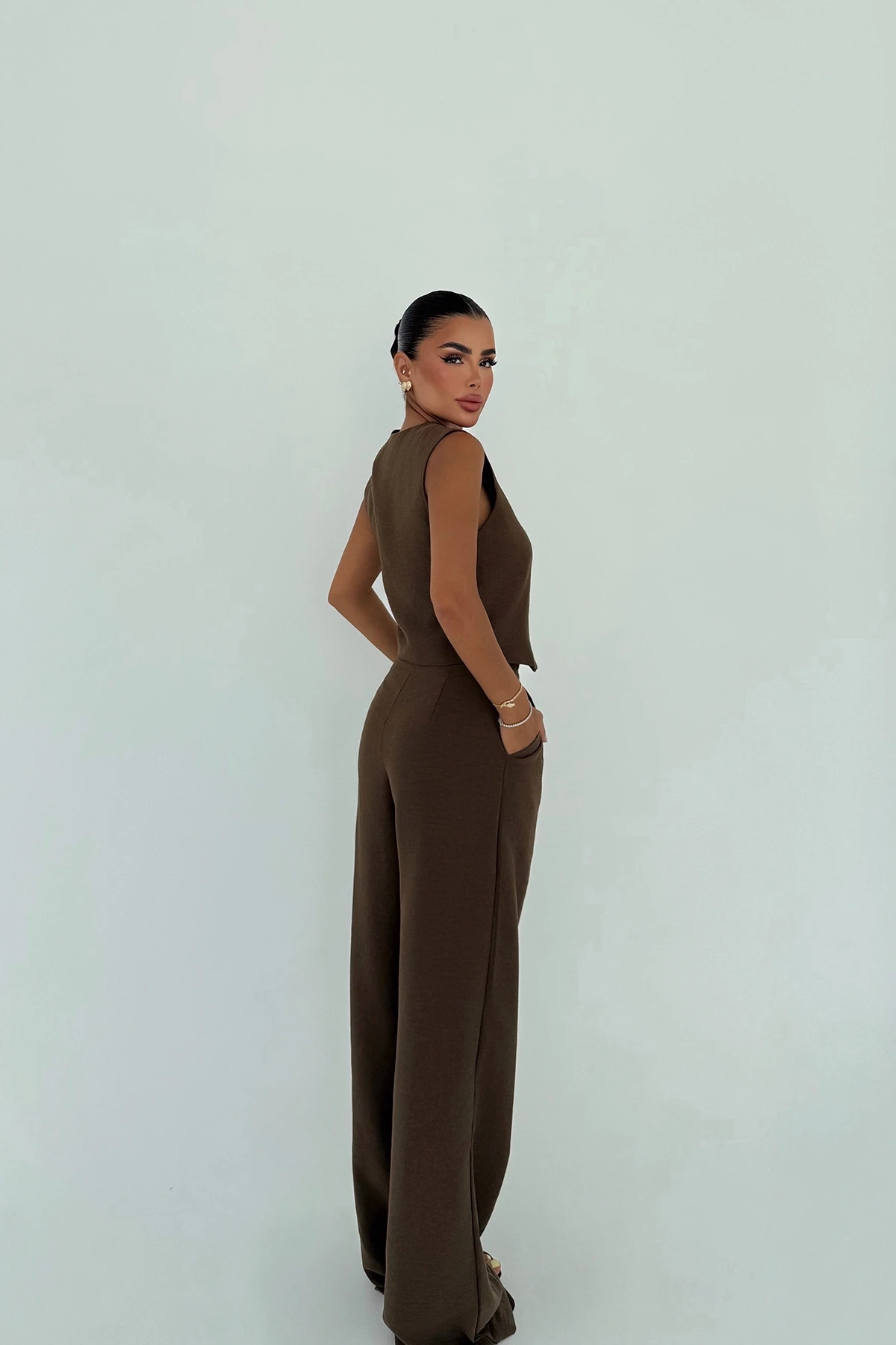 Picture of Brown Trouser Suit