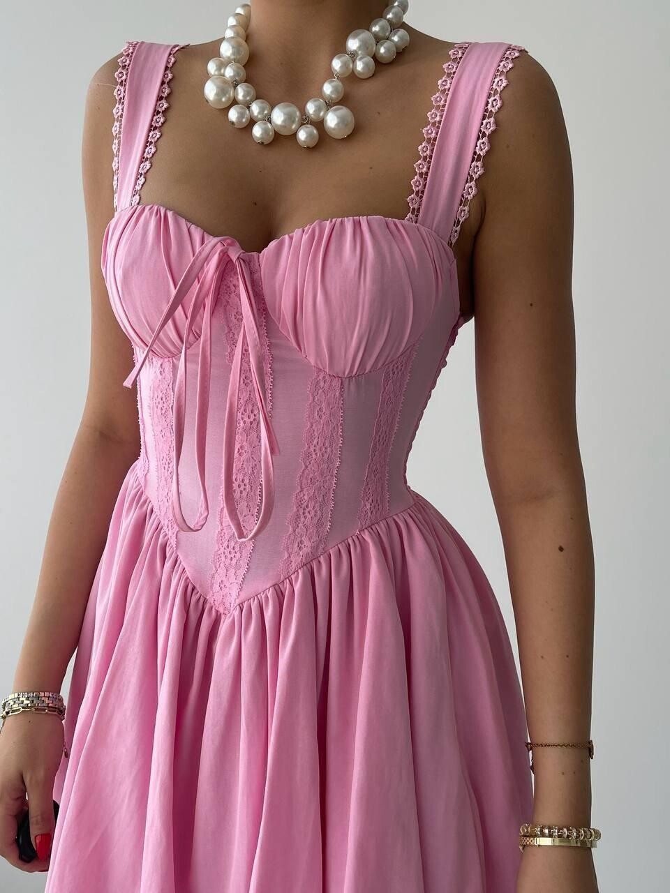 Picture of Lille Arkası Bağlamalı Elbise