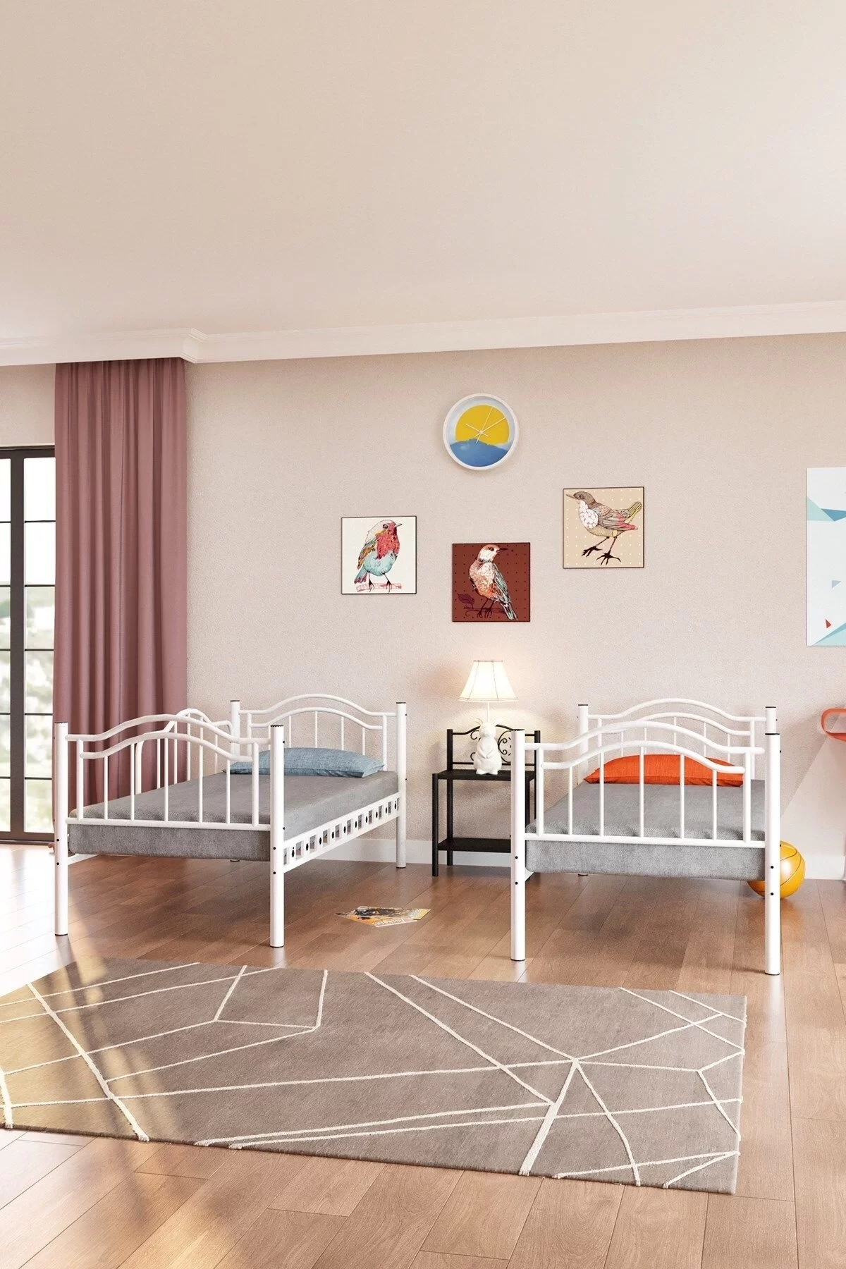 Picture of Belinay Genç Çocuk Odası Metal Ranza Ve Karyola 90x190 Beyaz