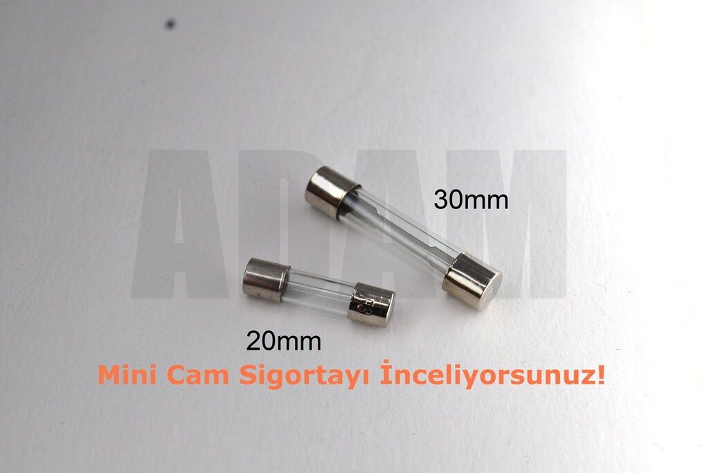 Picture of 100 Adet 2 Amper Mini Cam Sigorta 2A 5X20mm MT-CAM2002