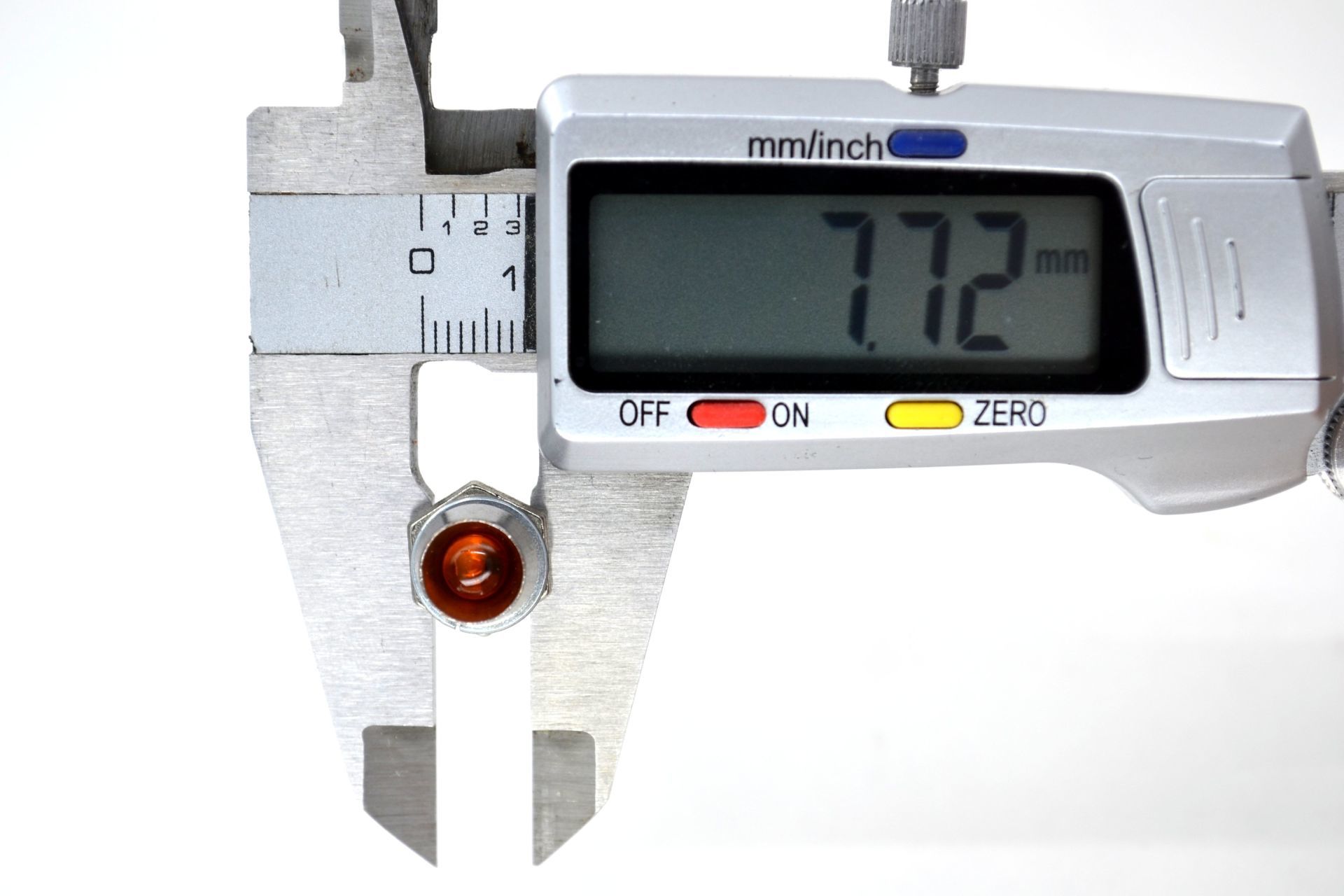 Picture of 8mm 12V Mini Metal Göz Lamba Turuncu Led Sinyal Uyarı Işığı