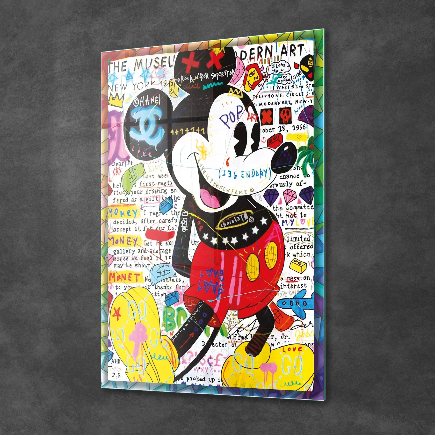 Picture of Decovetro Cam Tablo Pop Art Mickey Mouse 70x100 cm