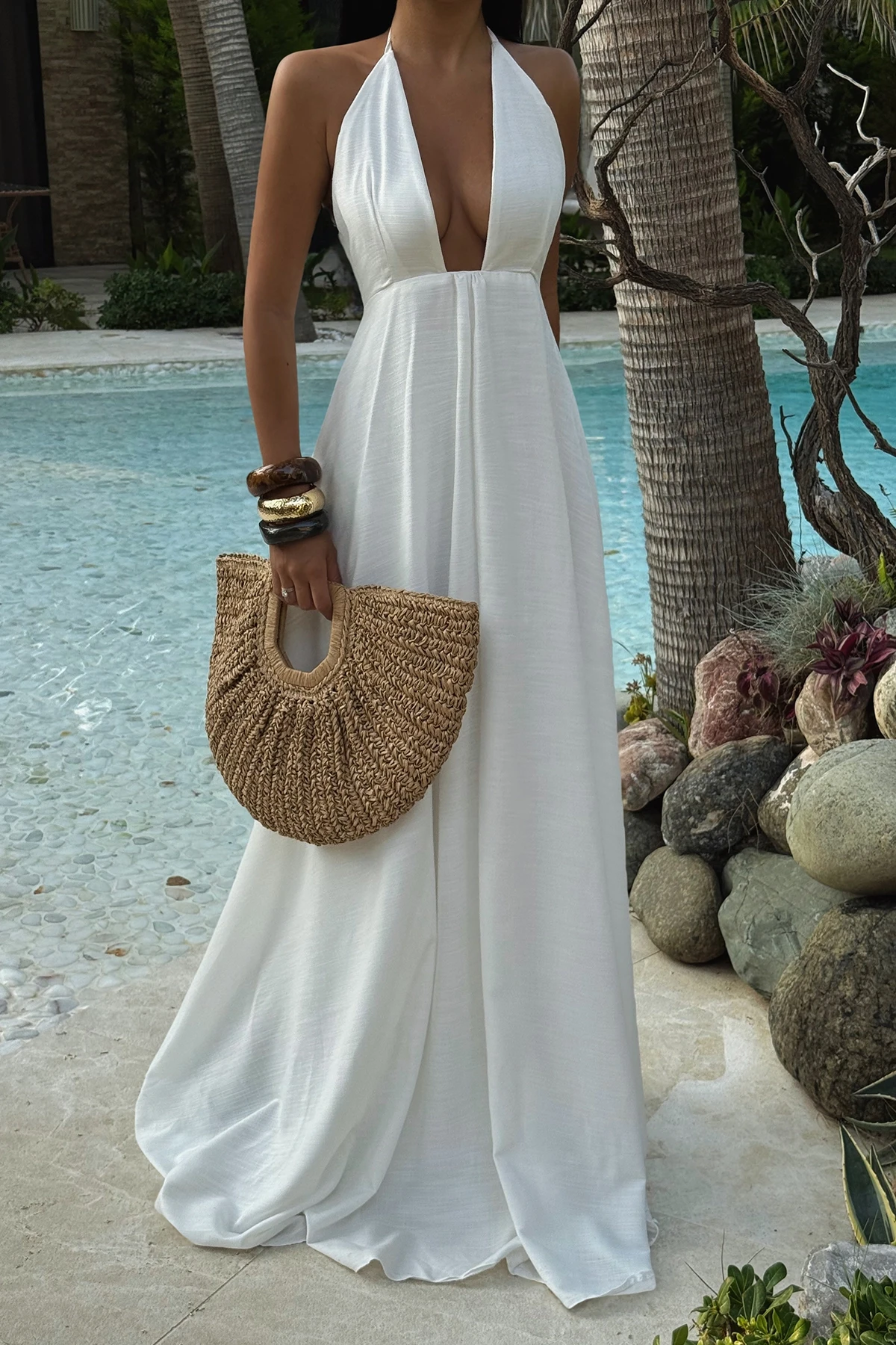 Picture of White Strap Long Dress