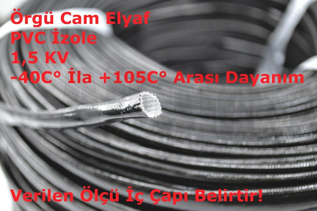 Picture of 100 Metre 6mm Cam Elyaf Siyah Makaron MT-CM06S