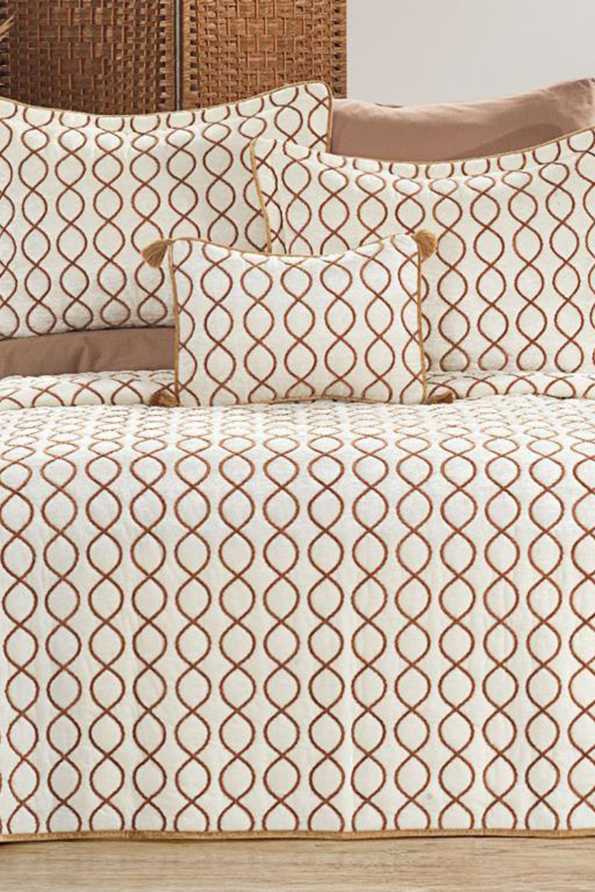 Picture of Brillance Çift Kişilik Yatak Örtüsü Krem Gold