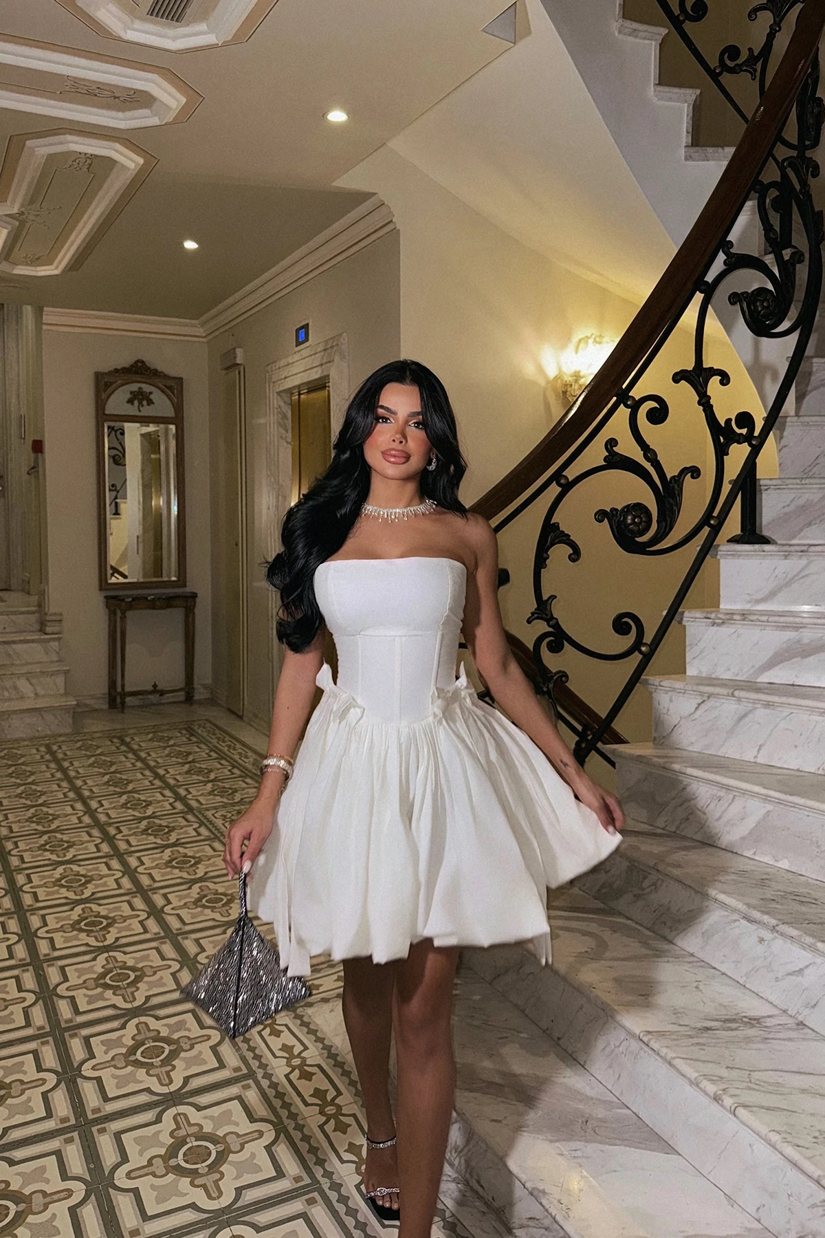 Picture of White Strapless Mini Dress