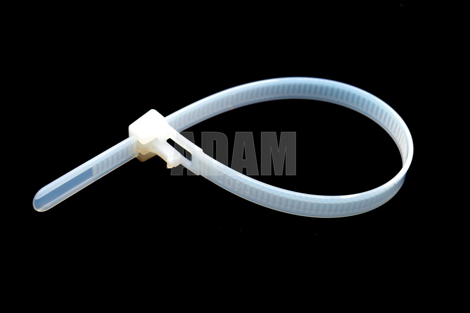 Picture of 10 Adet 7,6mm 20Cm Açılabilir Kablo Bağı Beyaz MT-KBA20