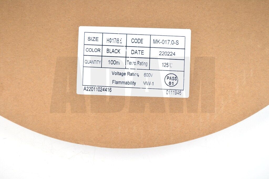 Picture of 100 Metre 17mm Siyah Isı İle Daralan Makaron Isıyla MT-M17S