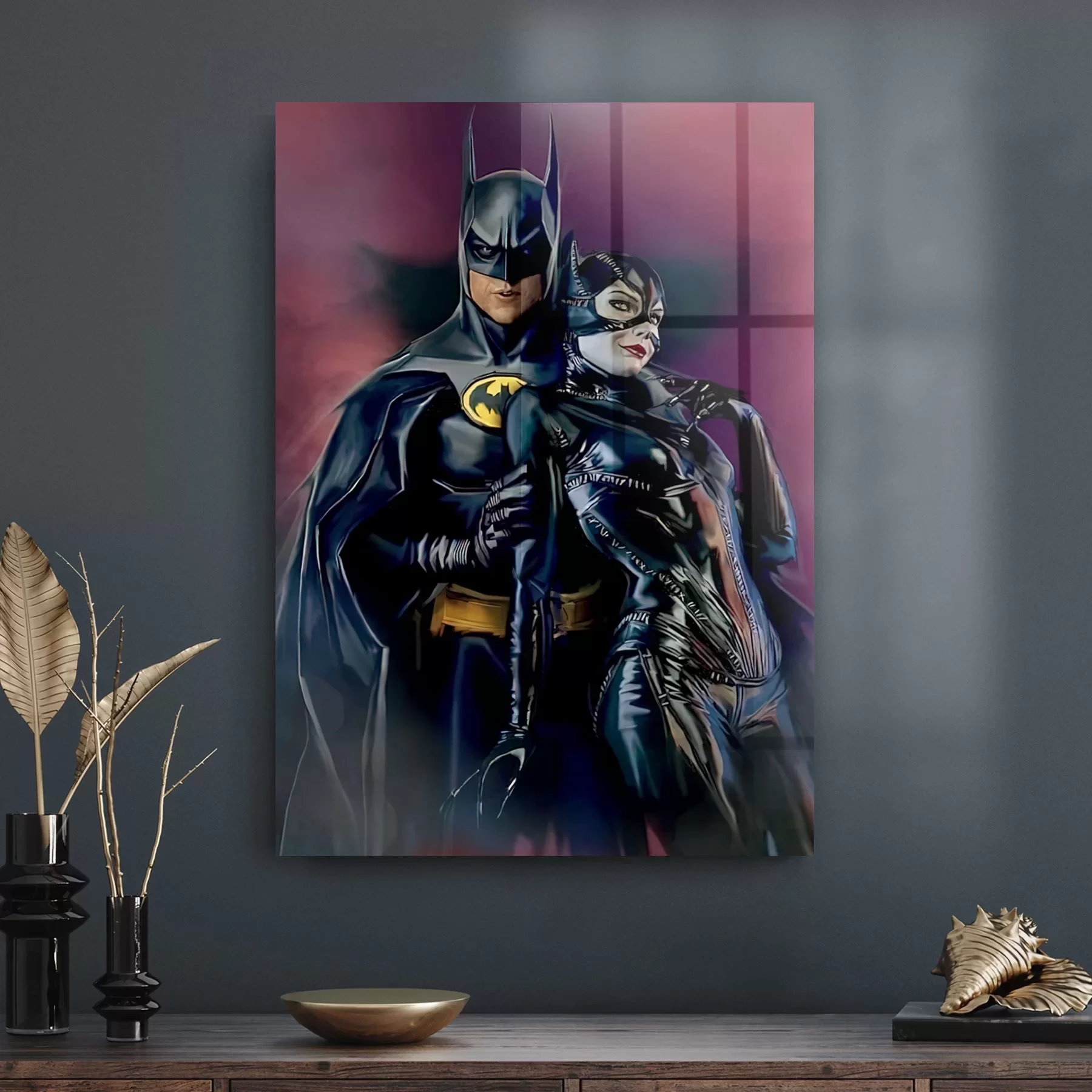 Picture of Decovetro Cam Tablo Batman Cat Woman 70x100 cm
