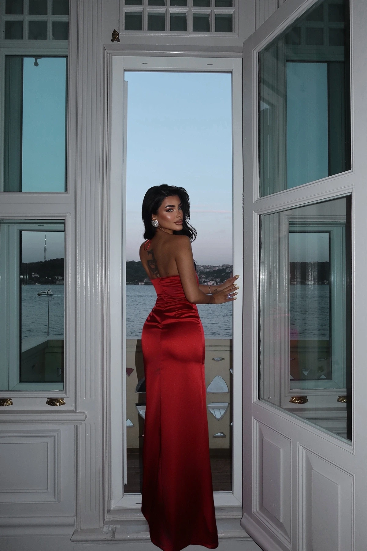 Picture of Red Basic Long Dress