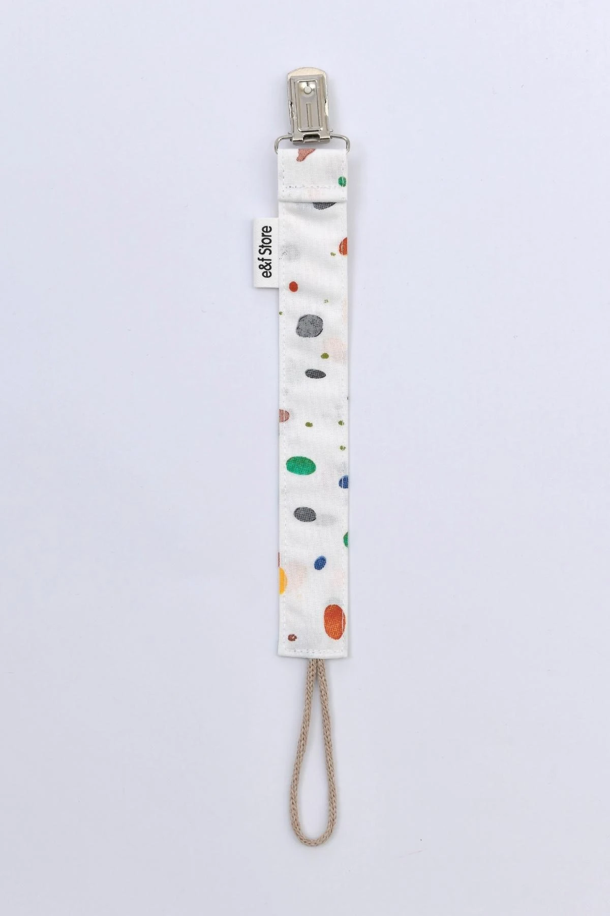 Picture of Pamuk Kumaşlı Emzik Zinciri – Sulu Boya Desenli