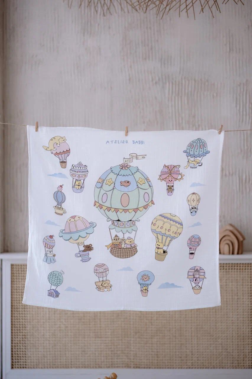 Picture of Çift Katlı Müslin Bebek Örtüsü - Kapadokya