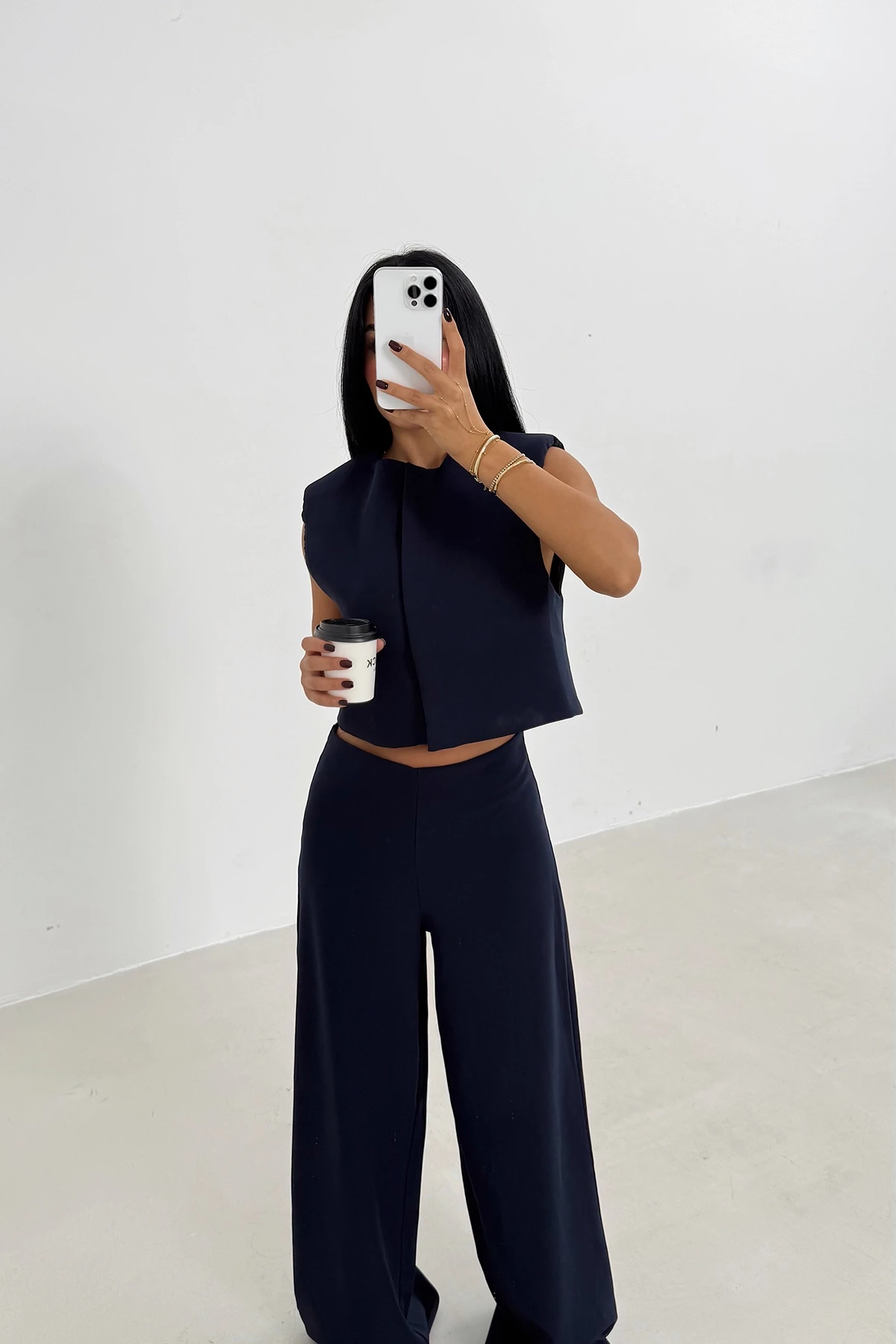 Picture of Navy Blue Trousers Suit