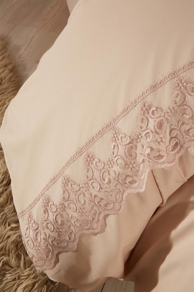 Picture of Fransız Dantelli Fidan Çeyizlik Nevresim Takımı Cappucino