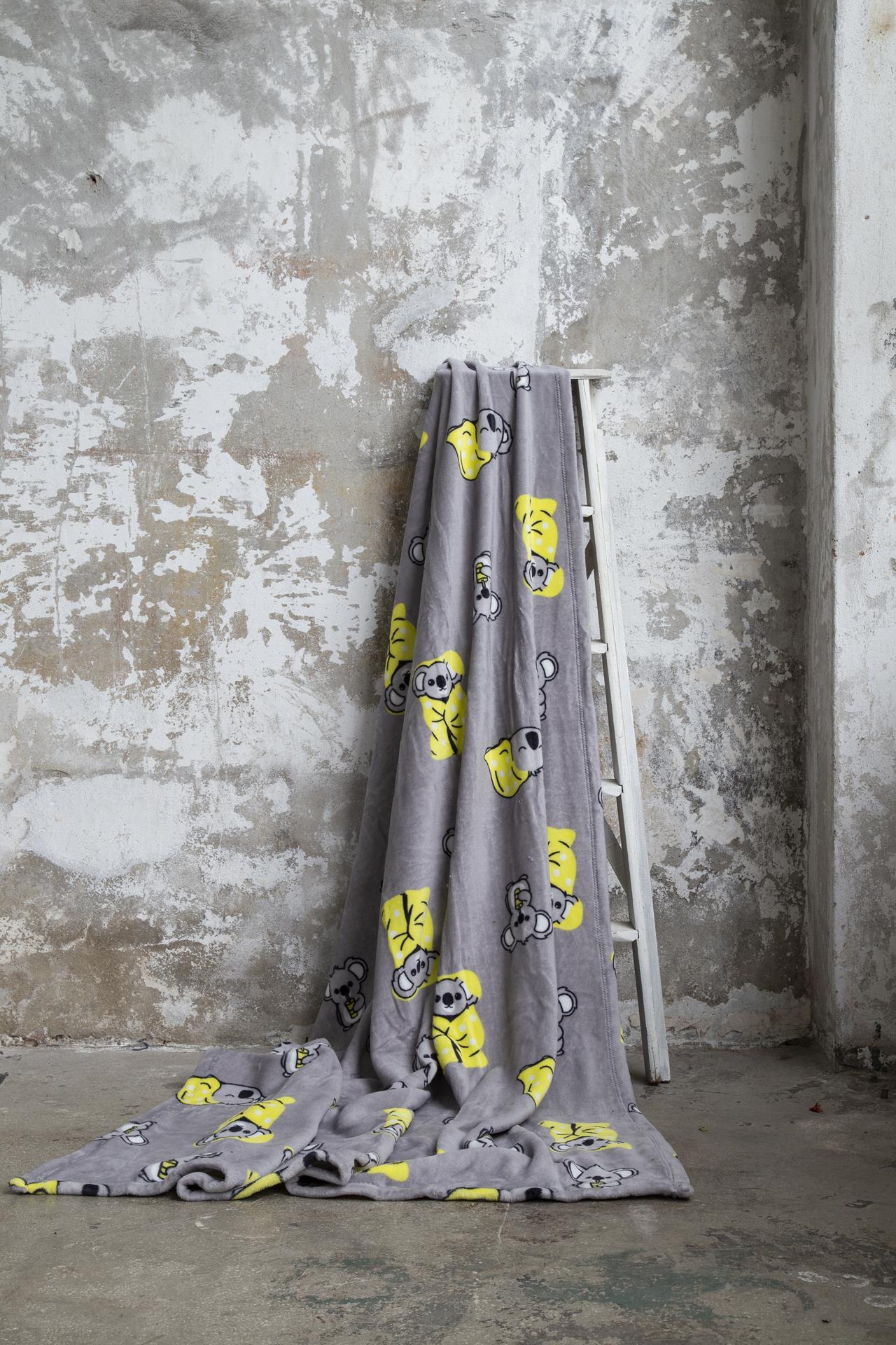 Picture of Dolce Bonita Home Wellsoft TV Battaniye 110x140 Koala Bear Sarı