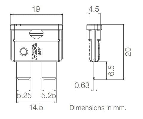 Picture of 100 Adet 3 Amper Lila Standart Bıçak Sigorta 3A