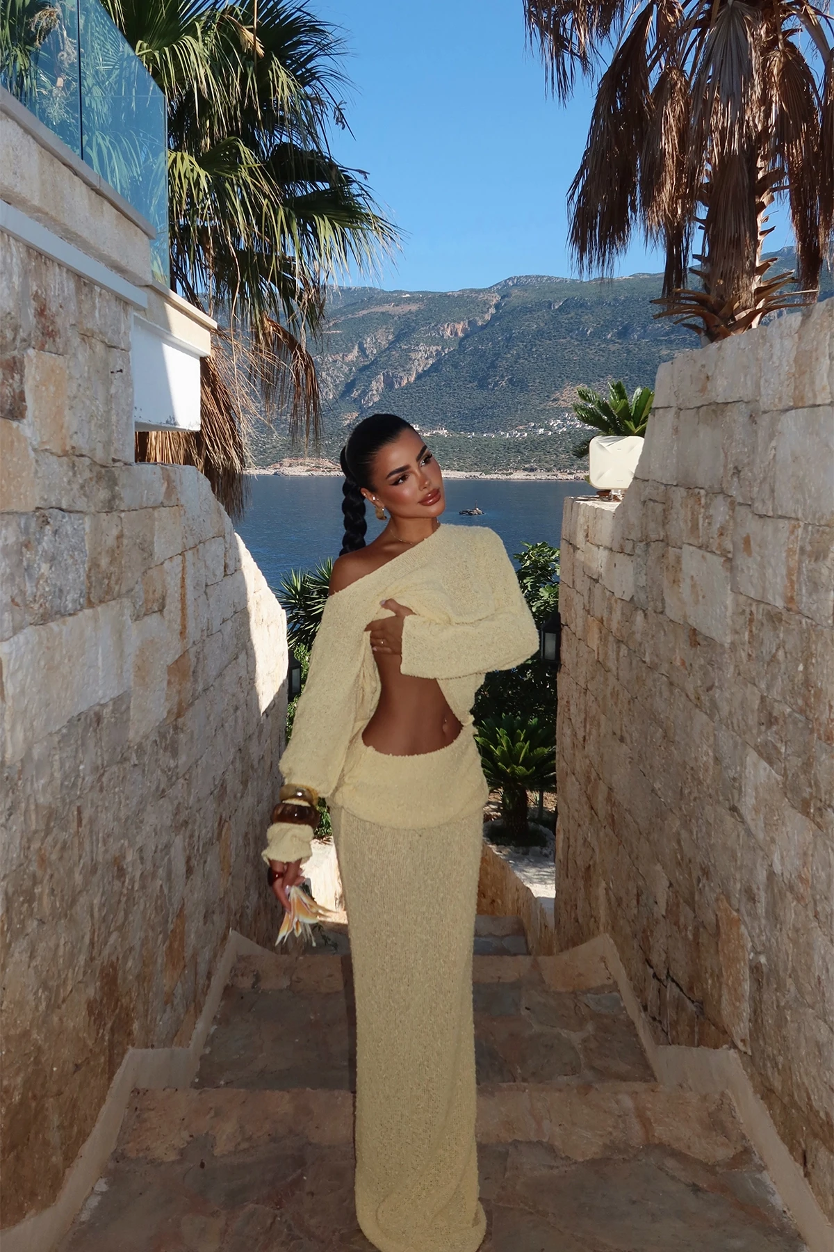 Picture of Yellow Siedre Knitwear Set