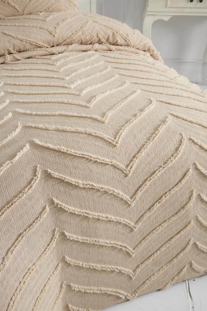 Picture of Çeyiz Diyarı Sementina 2 Parça Tek Kişilik Pike Takımı Bej