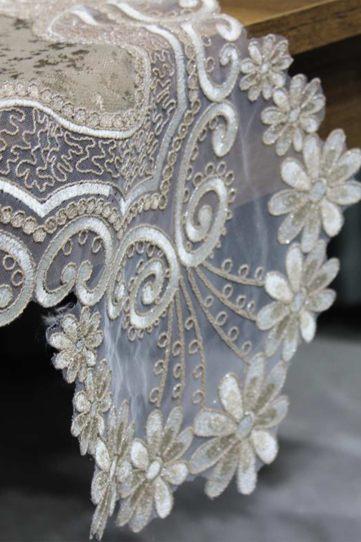 Picture of Aryen Kadife Kordone 5 Parça Salon Takımı Cappucino