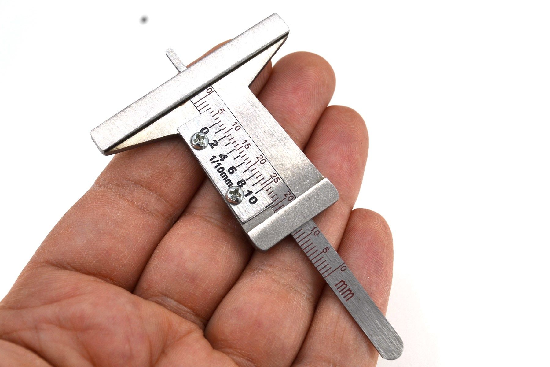 Picture of Oto Lastik Diş Kalınlık Ölçme Aleti Paslanmaz Mini Kumpas 32Nds mm