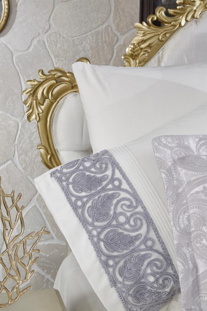 Picture of Çeyiz Diyarı Şal 10 Parça Battaniyeli Çeyiz Seti Gri